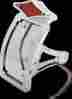 00-07 P28-6147 2010-0557 Drag Specialties Side Mount Led Taillight Diamond Curved Vertical Softail