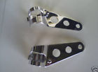001-b Emgo Motorcycle Universal Cafe Racer Headlight Brackets Chrome New