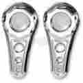 04-300 Battistinis Front Chrome Turn Signals Running Lights With White Led Clear Lens