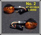 07-4313b-a Targa Motorcycle Turn Signals Short Stalk Adapter Plates Cables