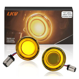 Tmp-14mts032-hl999-yw 1157 2inch Led Front Turn Signal Driving Light Fit For Harley Touring Softail Dyna