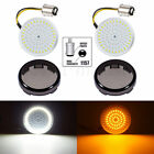 1157 Led White Amber Turn Signal Light And Smoke Lens Fit For Harley Sportster 883
