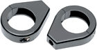 12-6049gb-39 Drag Specialties Turn Signal Fork Clamps Pair Black Smooth