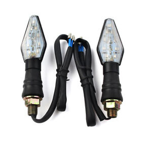 12 Leds Amber Blue Motorcycle Turn Signal Indicator Light Blinker Universal
