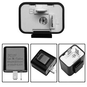 2 X Adjustable Led Flasher Relay Turn Signal Blinker Light For Motorcycle