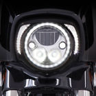 2001-1320 Ciro Led Fang Headlight Bezel Running Lights Black