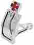 2010-0558 P28-6167 Drag Specialties Axle Mount Taillight License Plate Maltese Cross Curved Vertical