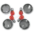 2020-0392 Drag Specialties Smoke Turn Signal Lens Kit With Chrome Trim