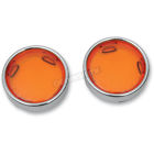 2020-0548 Drag Specialties Amber Turn Signal Lens Kit With Chrome Trim