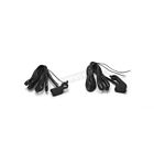2040-2143 Drag Specialties Black Anodized Handlebar Amber Led Marker Lights Lens