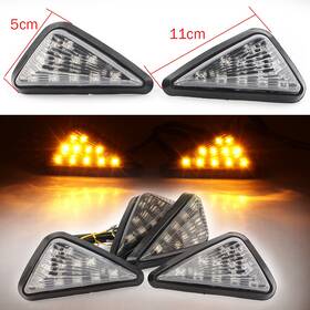 22shopde 332456132166 Clear Motorcycle Led Turn Signal Lights Amber Lamp For Kawasaki Ninja Zx6r Zx10r