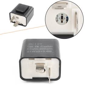 22shopde 550723467760 12v 2-pin Speed Adjustable Led Flasher Relay Motorcycle Turn Signal Indicator Us