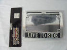 240137 Chrome Specialties Specialities Motorcycle License Plate Frame Live To Ride