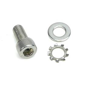 2fastmoto 047-014 Bottom Mount Headlight Bolt M10x1.5x20mm Stainless Steel With Washers
