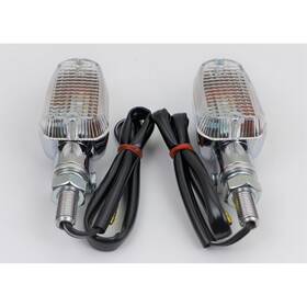 2fastmoto 20-2131 Mini Stalk Mark Ii Turn Signals Clear Lens - Chrome Fits Most Cruisers