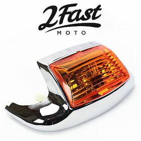 2fastmoto 225-5158 Motorcycle Fender Trim Light Amber Lens Custom For Harley