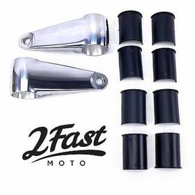 2fastmoto 2fm-66-35830 Universal Head Light Bracket Fork Mount Custom 35-41mm Kz - Silver