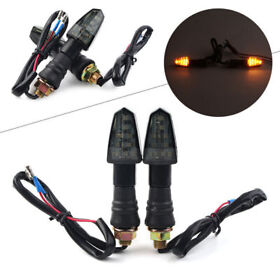 2x Amber Motorcycle Led Turn Signal Indicator Light Blinker Lamp Bike Universal