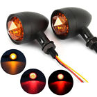 2x Bullet Motorcycle Led Turn Signals Brake Running Tail Lights For Harley Honda