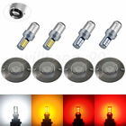 Hvkw3471tmitd13vrd9875 3 1/4 Amber/white/red 1157 Led Turn Signal Lights 4pcs Smoke Lens Fit For Harley