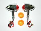 306-876 Jp Cycles New Motorcycle Bullet Chrome Turn Signals Indicator Blinker