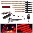 332128b886bu3q8x Partsam Universal Motorcycle Bike Red Led Light Fob Breath Flash