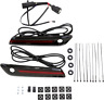 40171 Ciro Black Red Led Saddlebag Hinge Latch Covers Harley Touring