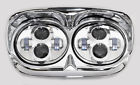 4653 Demon S Cycle Chrome 5 3 4 Dual Led Projection Daymaker Headlights Harley Fltr Models 2004-20