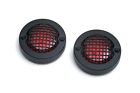 488211 Kuryakyn Mesh Bullet Turn Signal Bezels Red Lens For Harley