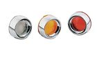 496922 Kuryakyn Deep Dish Bullet Turn Signal Bezels Red Lens Harley