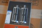 50500-03 Harley Davidson Oem Chrome Rubber Custom Footpegs Large