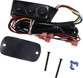 52-705ma Show Chrome Brake Side Switch Box Matte Black Amber Honda Yamaha
