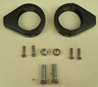 660752 Custom Chrome For Harley Black Forktube Mount Turn Signal Relocation