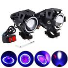 714497345826 Unbranded Cree Motorcycle Headlight Angel Eyes Light Led