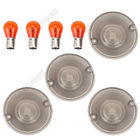 729043793990 Auceramic Smoked Lens Cover Amber Bulb For Harley