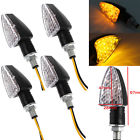 753807577670 Unbranded Universal Motorcycle Black Turn Signals Indicators Light