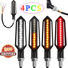 784099937149 Unbranded Flowing White Red Amber Motorcycle Turn Signal