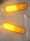 90555-01-subb Harley Davidson Nos Oem Amber Reflector Set Of Rinder Oblong