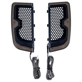 Advan Black Lf14ll-s Advanblack Smoke Lower Fairings Switchback Flare Led Lights With Grills