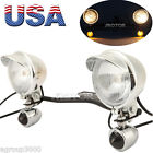 Agr00830 Tsif Chrome Passing Turn Signals Light Fits Harley Road King
