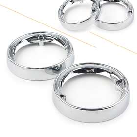Air Rocket 310002107271 1 Pair Chrome Deep Dish Turn Signal Bezels For Harley Road King Flhr Flh/t Fltr
