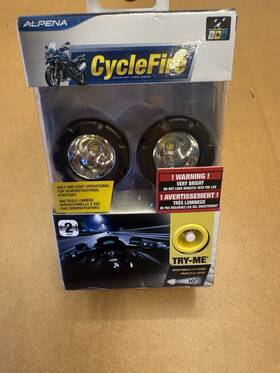Alpena 71015 Cycle Fire Motorcycle Auxiliary Driving Light Kit 1 Pack New