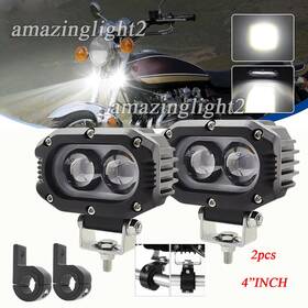 Amazinglight C14d2mzj 2x 4 Inch Cube Led Work Lights With Bracket Driving Lamp Fit Motorcycle Atv Utv Offroad