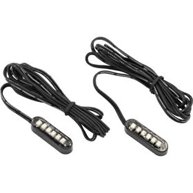 Amber Black Finish Cyron Lighting Convex 6 Led Light Bar Pair