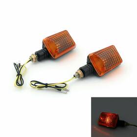 Artudatech Ts-010-amber 2 X Motorcycle Turn Signal Light Lamp Blinkers Short Stalk Amber Lens Us