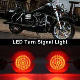 Artudatech Ts-183-red 1156 Led Turn Signal Light Bulbs Flat Style Fit For Touring Road King Softail U3