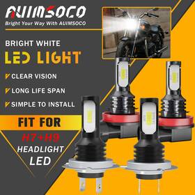 Auimsoco1550 Auimsoco 660094725120 4pcs H7 H11 Led Headlight Bulbs 6000k White For 2006 2007 Suzuki Gsxr600 Gsxr750