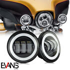 Aus-hdbl4.5infoglight-dec-evn Turbosii Inch Black Led Bulbs Spot Passing Fog Lights Harley
