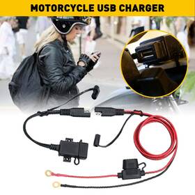 Autoaccessdepot Yj-mca021-2 Led Motorcycle Usb Phone Gps Super Fast Charger Adapter Waterproof Qc 3.0