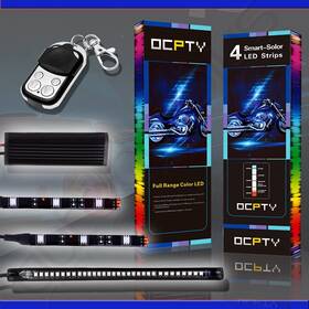 Autodayplus Adp803761947s Motorcycle Multi-color Rgb Led Light Strips Kit Amber Atmosphere Lamp In Usa